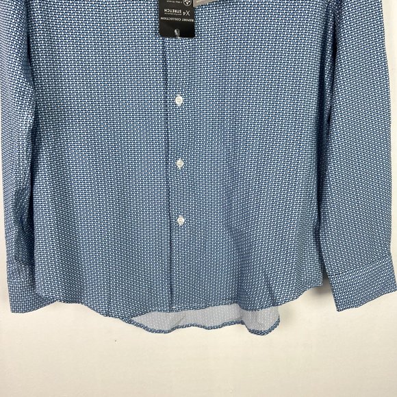NWT Report Collection X4 Performance Stretch Button Front Shirt M 15 1/2" 34" - Picture 3 of 11
